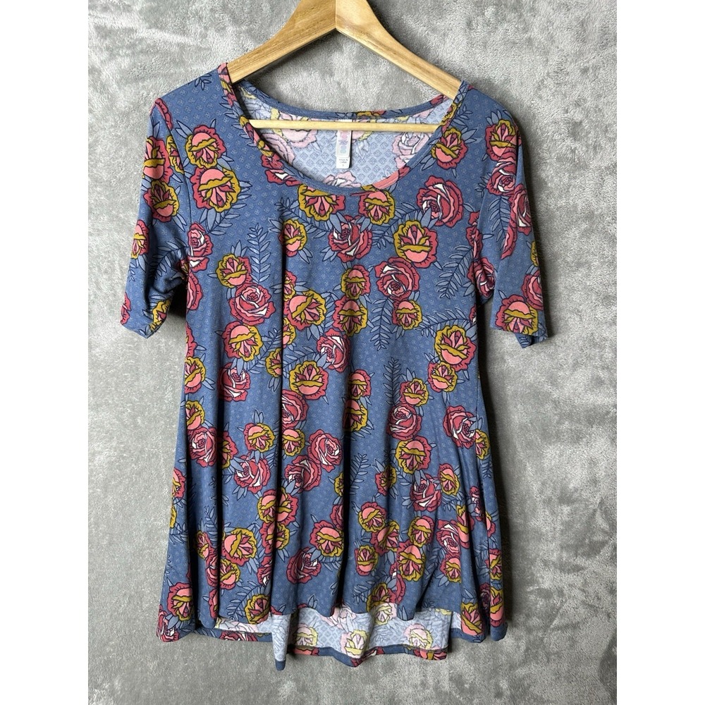 Lularoe Shirt Womens Small‎ Shirt Sleeve Floral Print Tunic Top